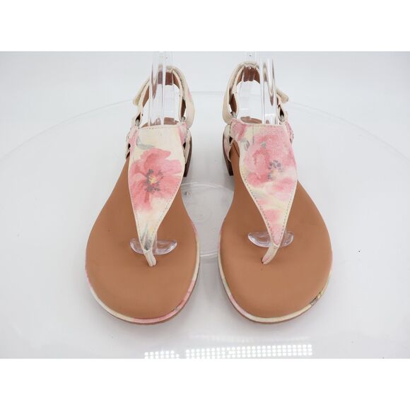 Gentle Souls Holly Sandals Womens Size 8 Thong Floral Leather Block Heel Comfy - Picture 3 of 11